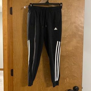 Adidas black sweat pants joggers XS